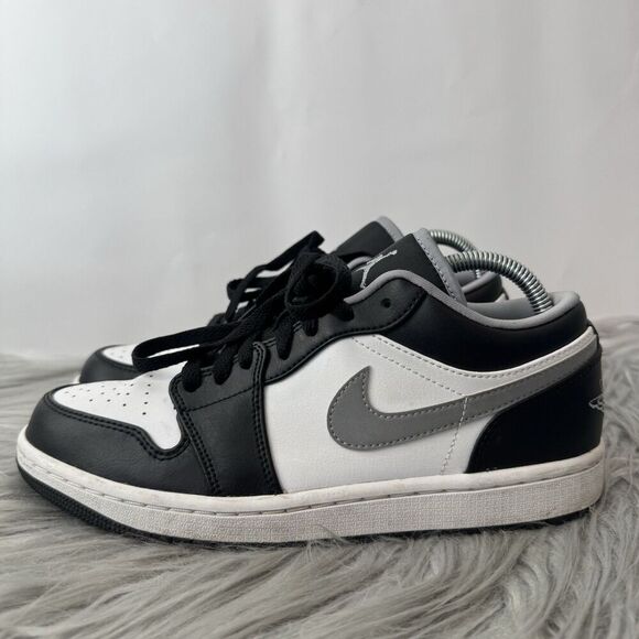 Nike Air Jordan 1 Low Black Medium Grey Size 7.5 - Picture 12 of 16